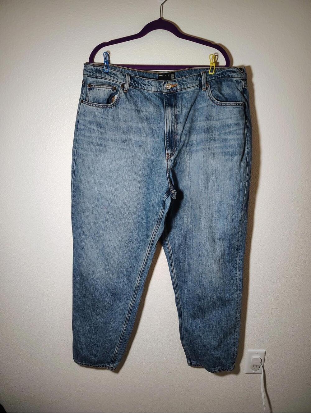ASOS Design Curve Jeans High Rise Straight Leg Size 18 COTTON